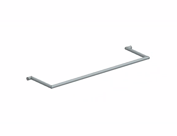 Replacement fridge shelf bar, isometric CAD render